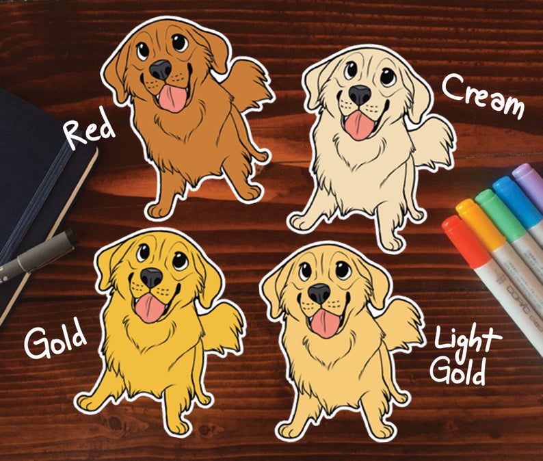 ゴールデン(Golden Retriever)ステッカー – Chokonen Co. Ltd.