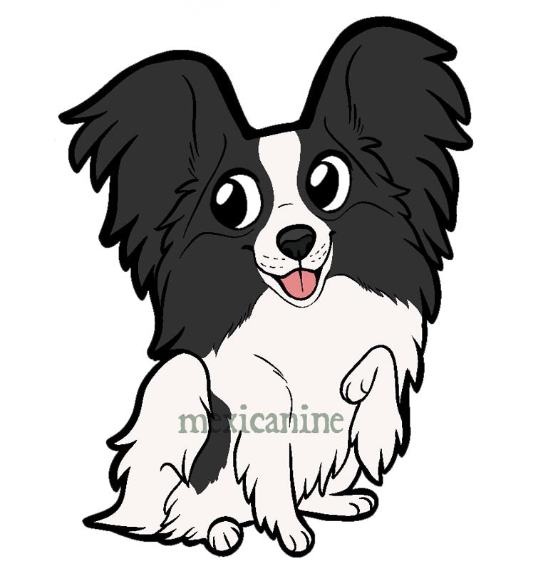 パピヨン(Papillion)ステッカー – Chokonen Co. Ltd.